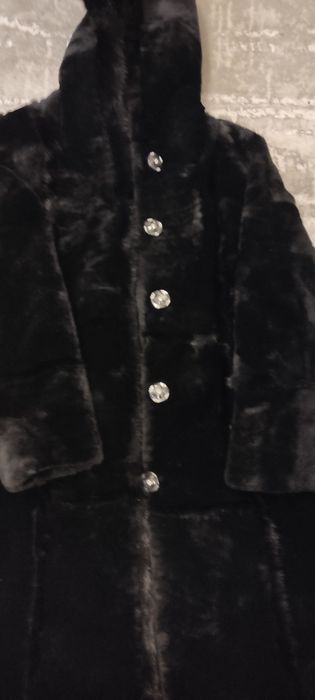 Шуба мутон з норкою