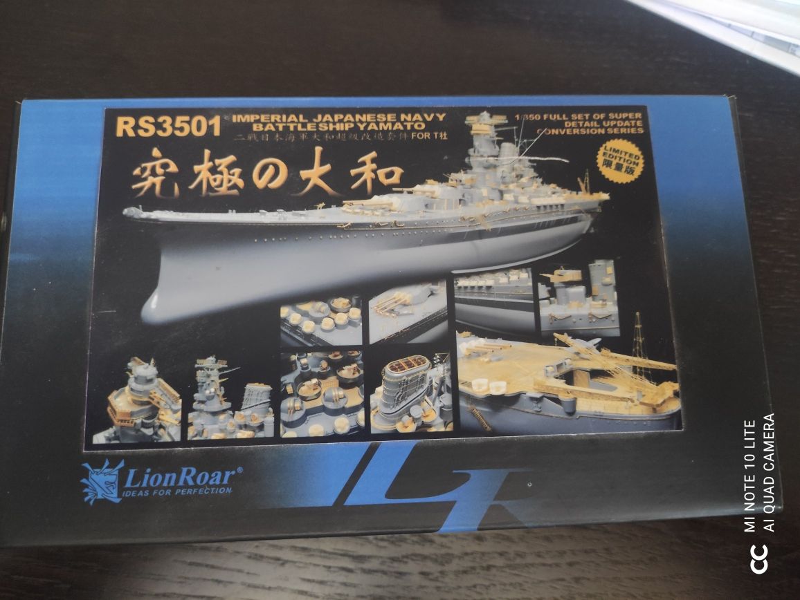 Model statku Tamiya 1:350 Yamato pancernik Lion roar