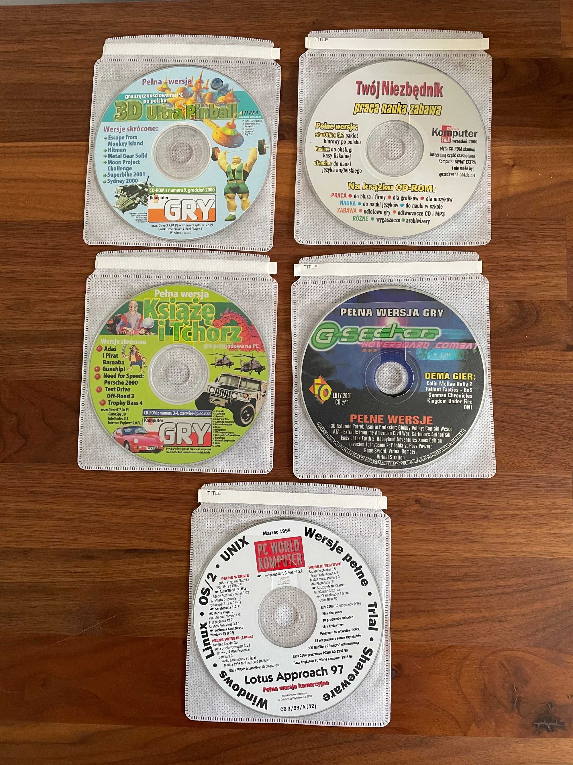 10 sztuk płyt CD (gry, programy) z gazet komputerowych/gamingowych