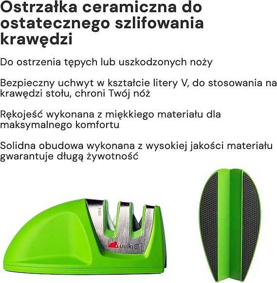 Ostrzałka do noży z antypoślizgową gumową podstawą i gumową powłoką