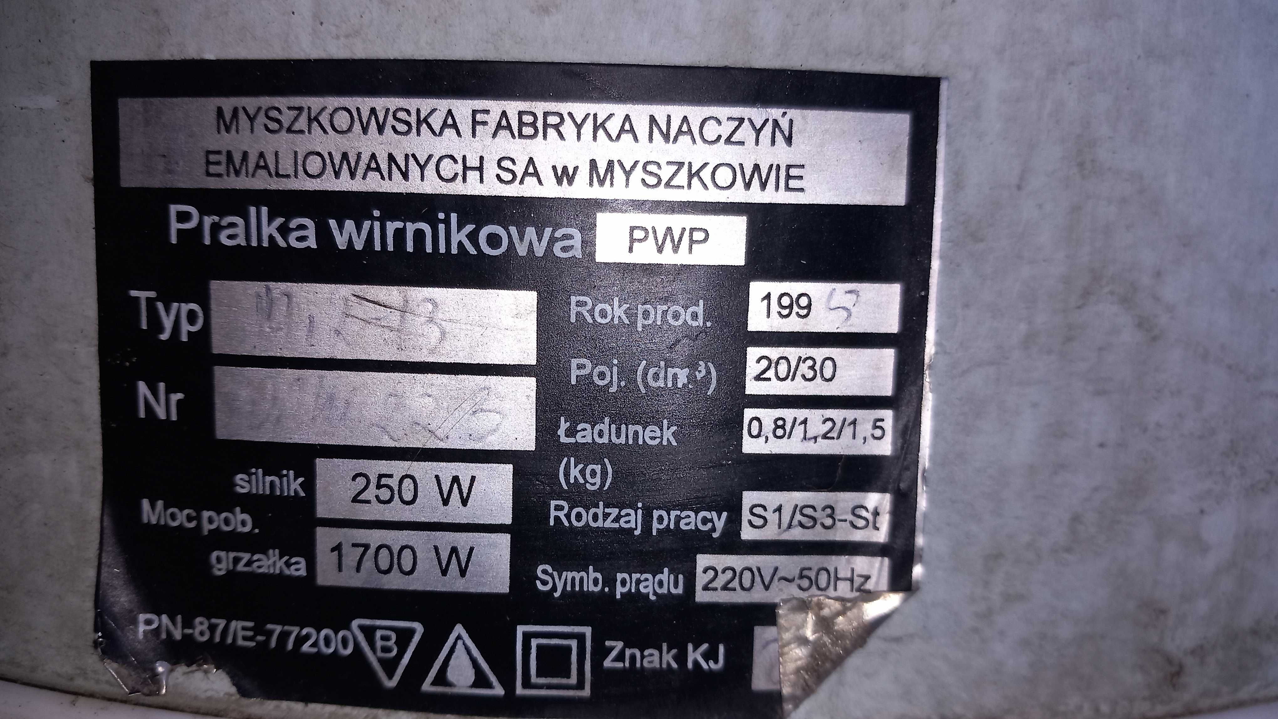 Pralka wirnikowa ŚWIATOWIT Myszków