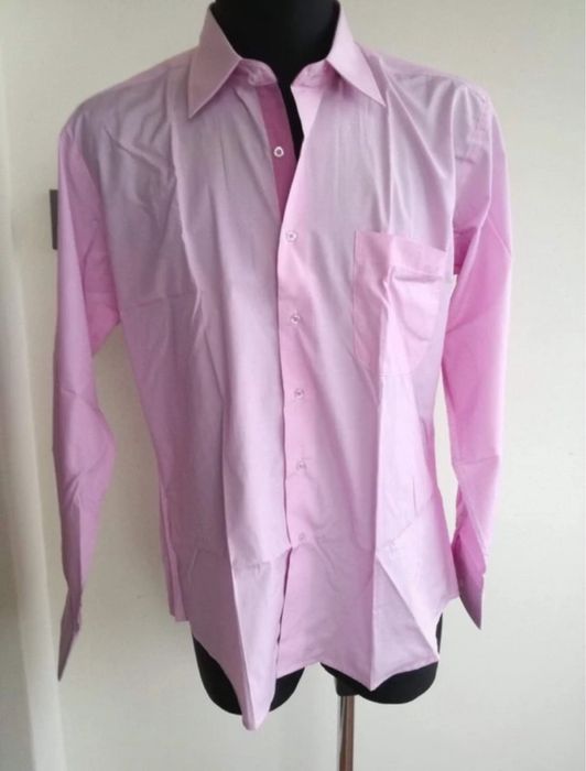 Koszula męska nowa 43 rozmiar 176-182 wzrost  kolor róż długi rękaw