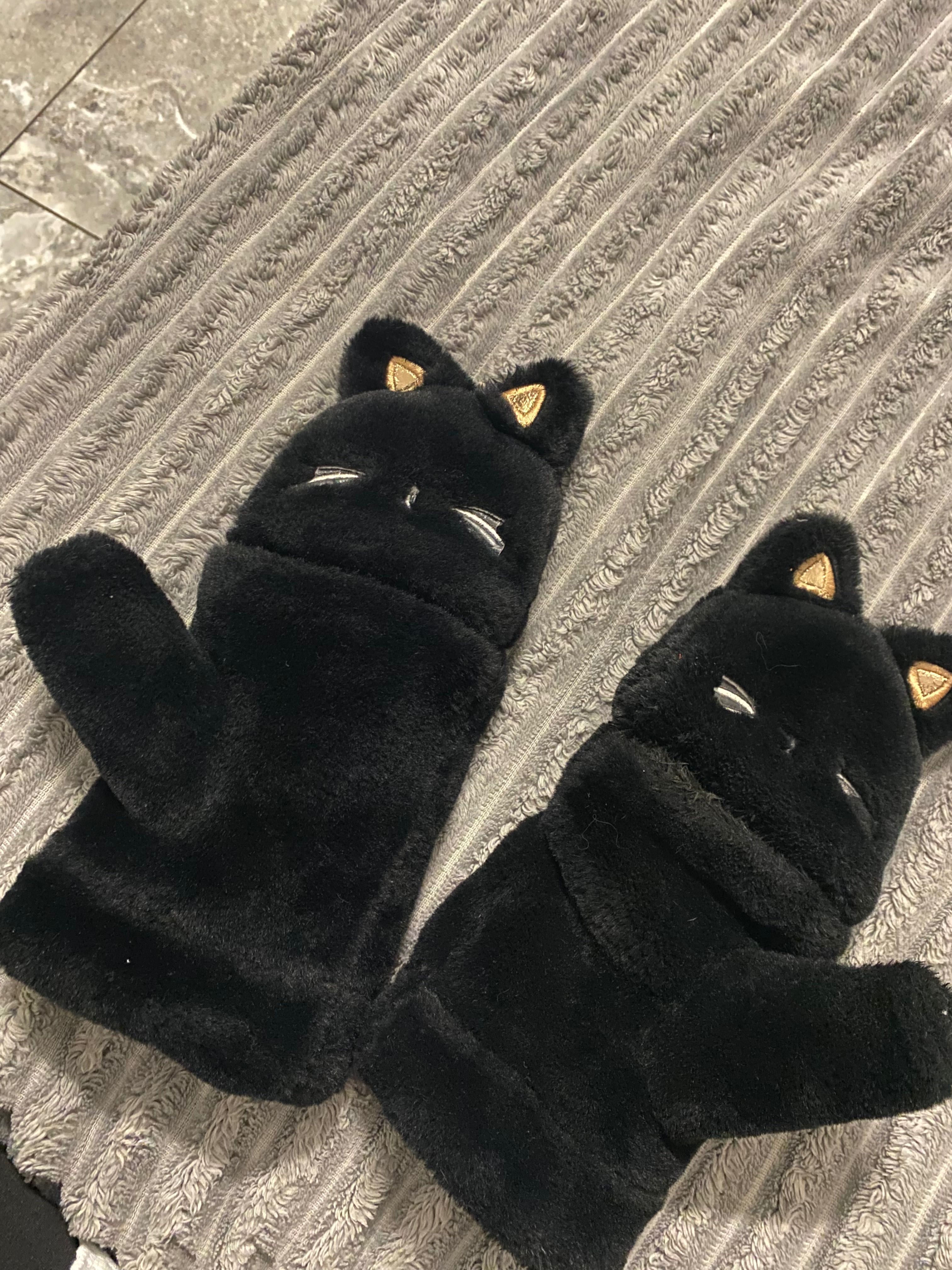 теплі рукавиці з котиками