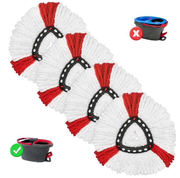 5 cabeças de esfregão triangulares giratórias reutilizáveis