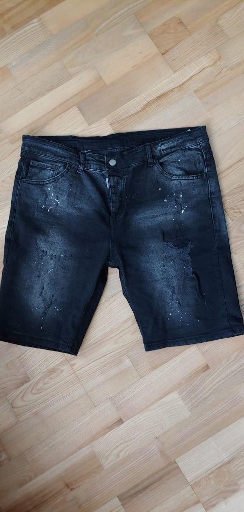 Spodenki jeansowe 97% bawełna slim męskie rozm XL/XXL