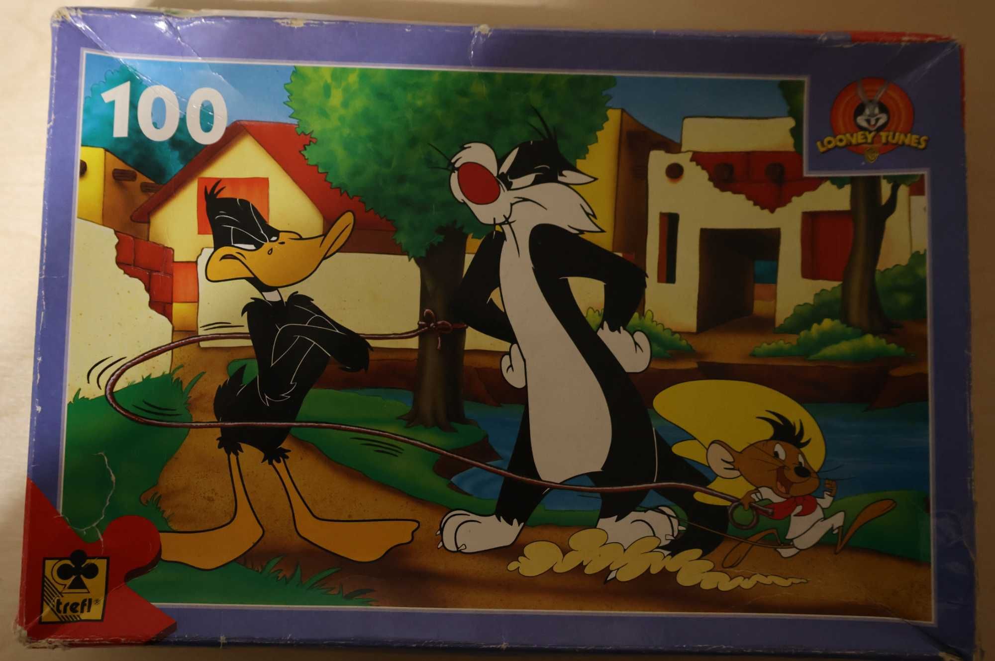 Puzzle Trefl Looney Tunes Kot Sylwester Daffy stare prl 100 / Komplet