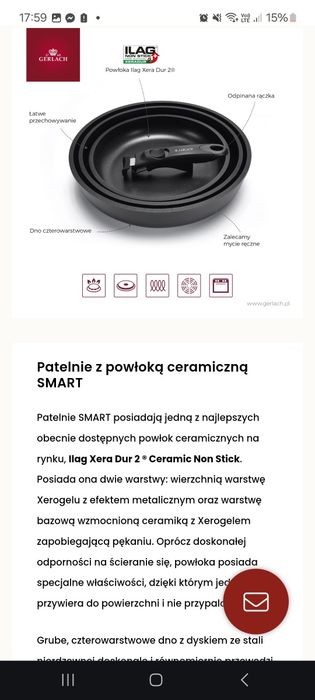 Nowy Zestaw patelni GERLACH 20/24/28cm SMART patelnia
Linię SMART twor