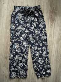 H&M Spodnie letnie kwiaty Plus size