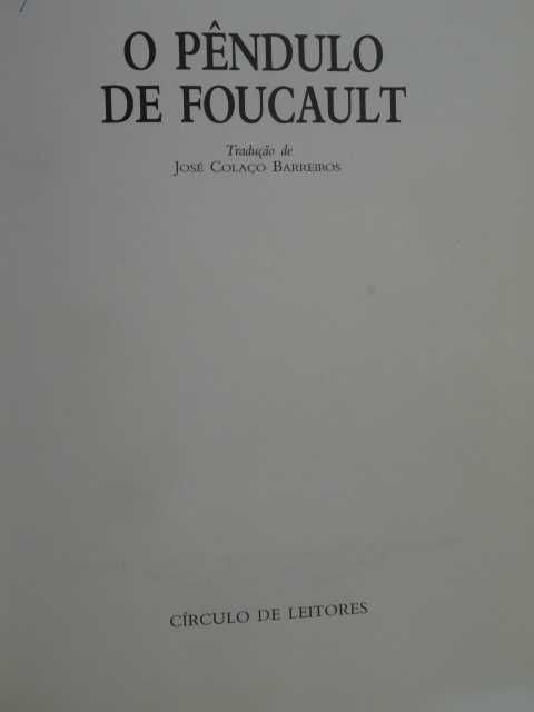 O Pêndulo de Foucault de Umberto Eco