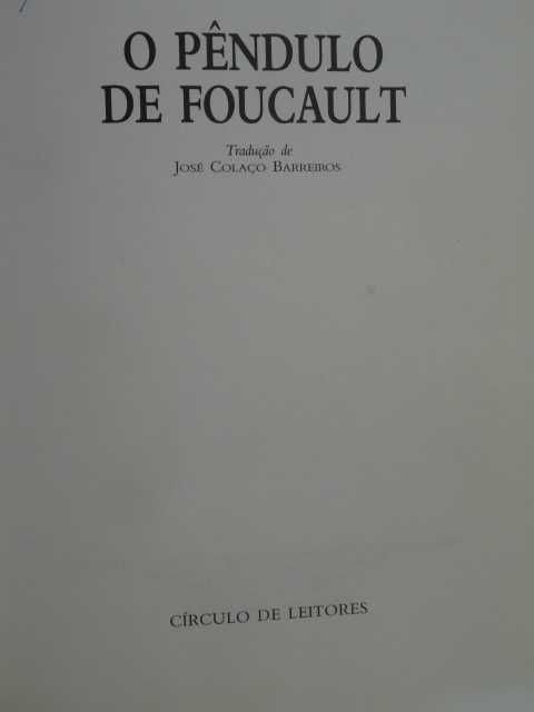 O Pêndulo de Foucault de Umberto Eco