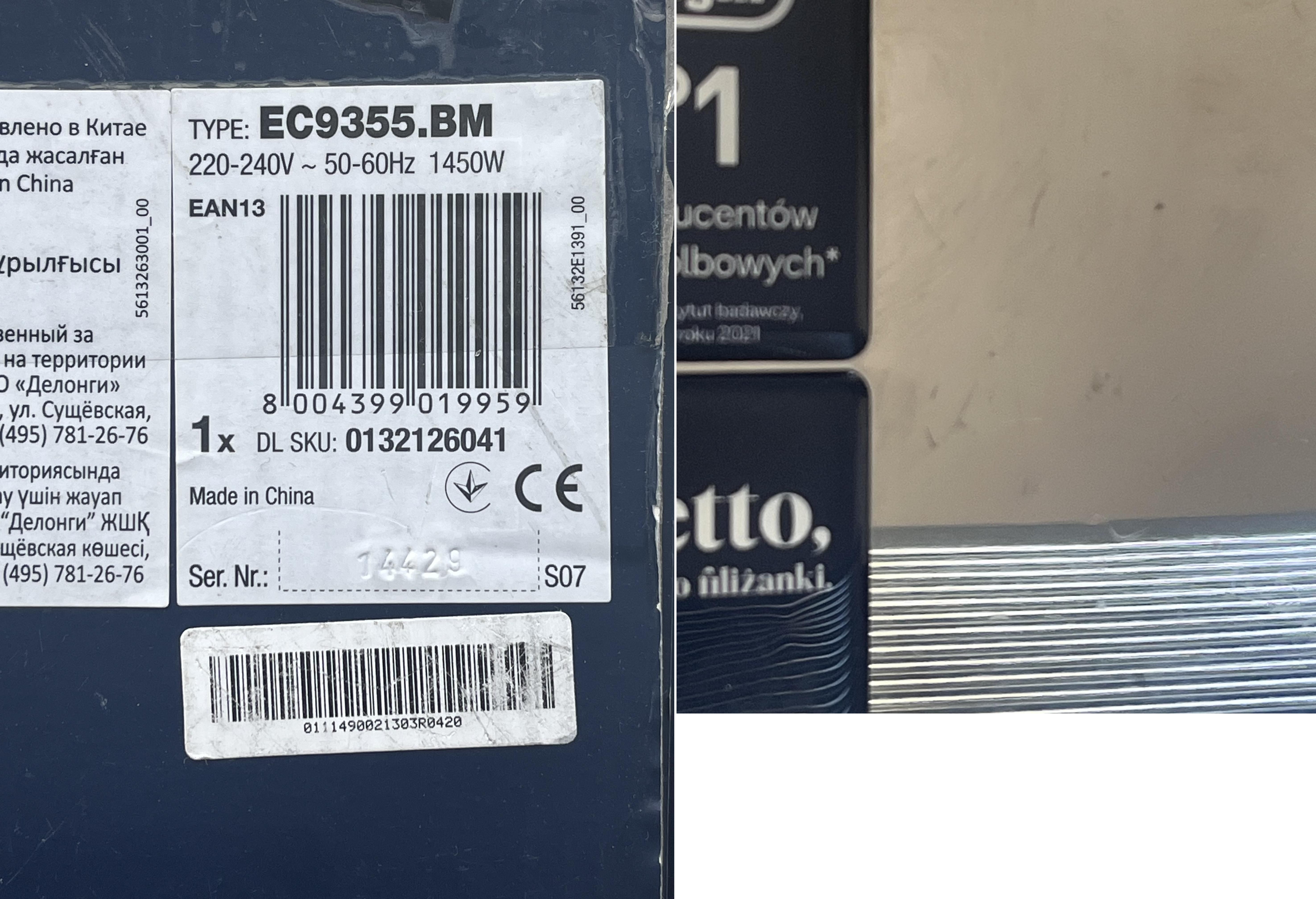 OUTLET DeLonghi La Specialista EC9355.BM FV23% PL GW