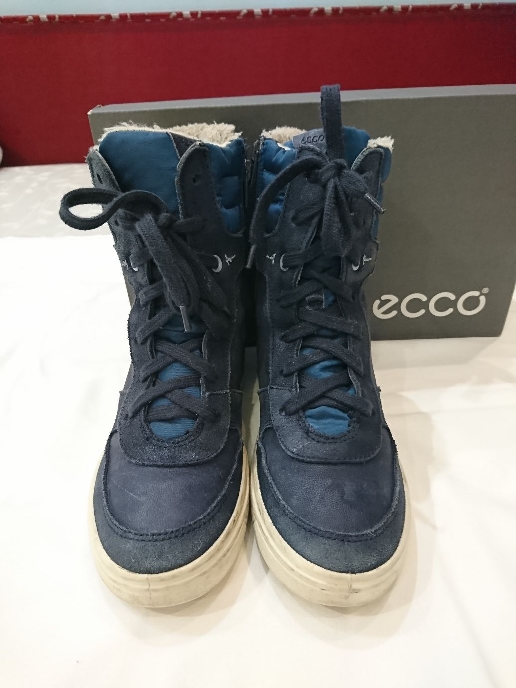 Черевики, чоботи зимові, ботинки высокие, зимние Ecco р. 34