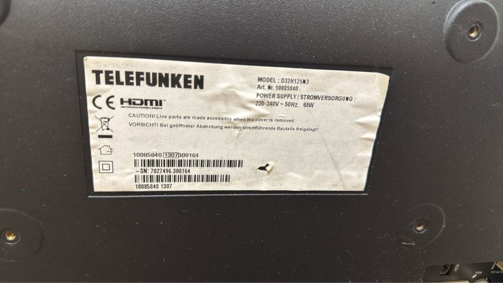 Телевізор Telefunken ТЕРМІНОВО