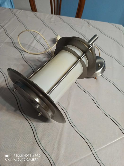 Candeeiro parede tipo lanterna em inox