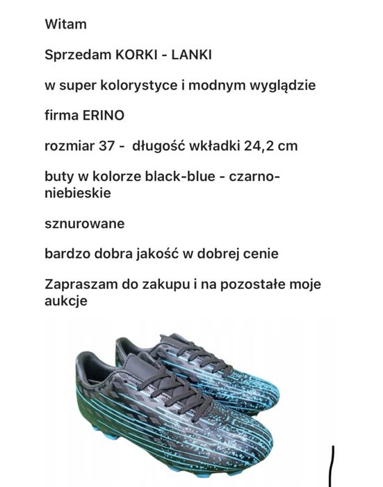 Sprzedam korki piłkarskie