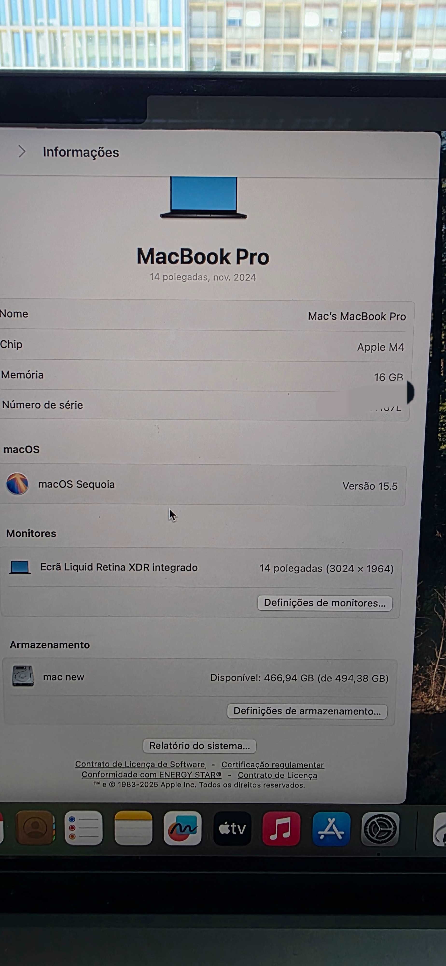 MacBook Pro "14" M4 | 16 GB| 512 GB SSD Portugues