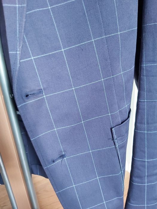 Marynarka Męska - niebieska w kratę. ZARA MEN. R.46