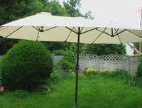 Podwójny parasol ogrodowy z korbką markiza balkonowa tarasowa