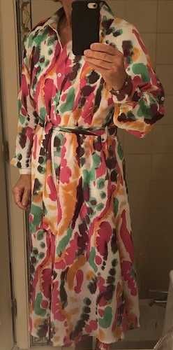 Vaporoso vestido verão multi cores, marca Constância Lima