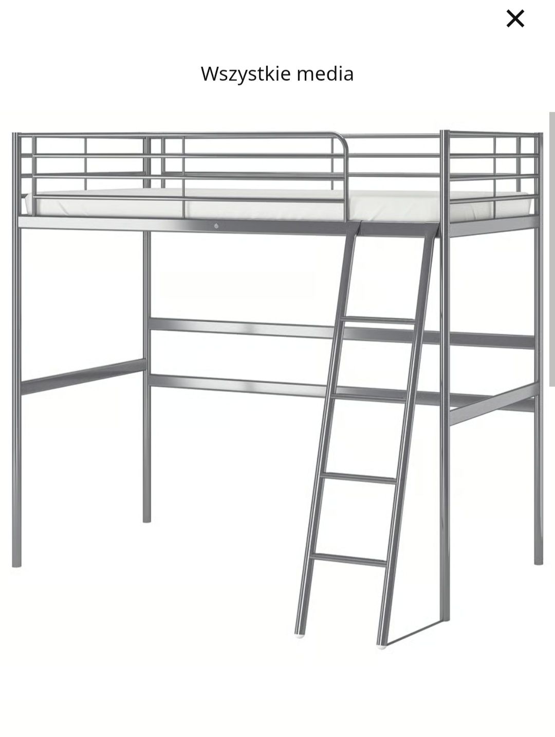 Łóżko na antresoli SVARTA Ikea