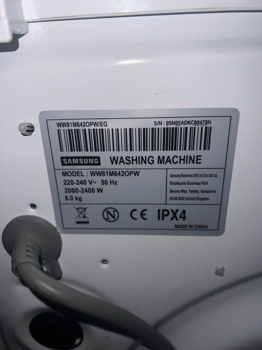Пральна машина Samsung WW81M6420PW, 8 кг, 2019р.