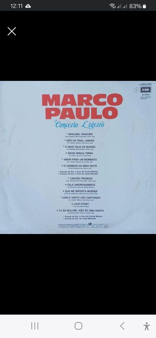 Marco Paulo 3 Vinis 33 rpm Raros