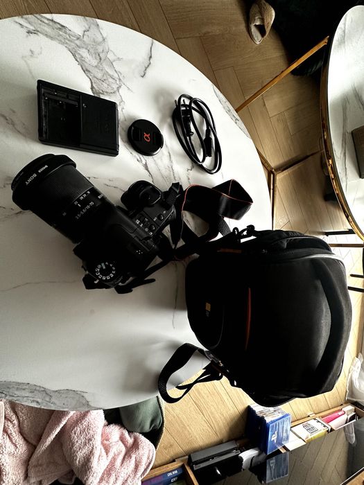 Aparat Sony a350 + ładowarka + karta pamięci + torba