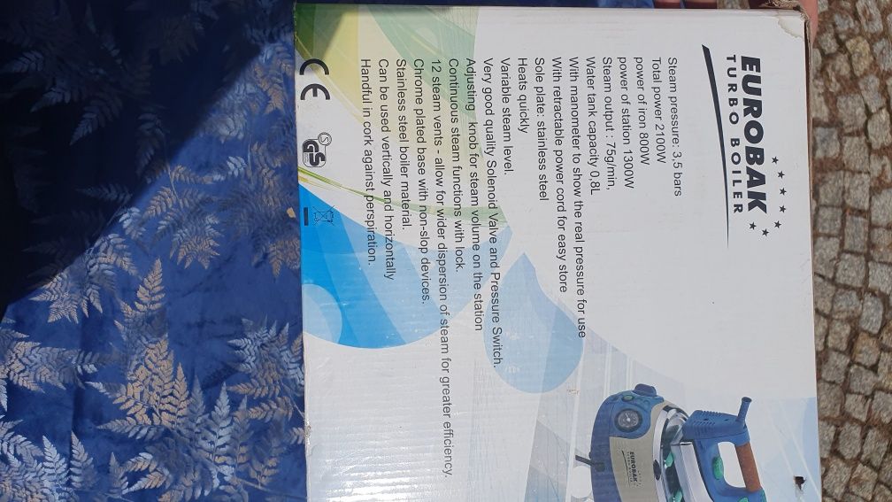 żelazko z generatorem pary EUROBAK Turbo Boiler HG-660W.