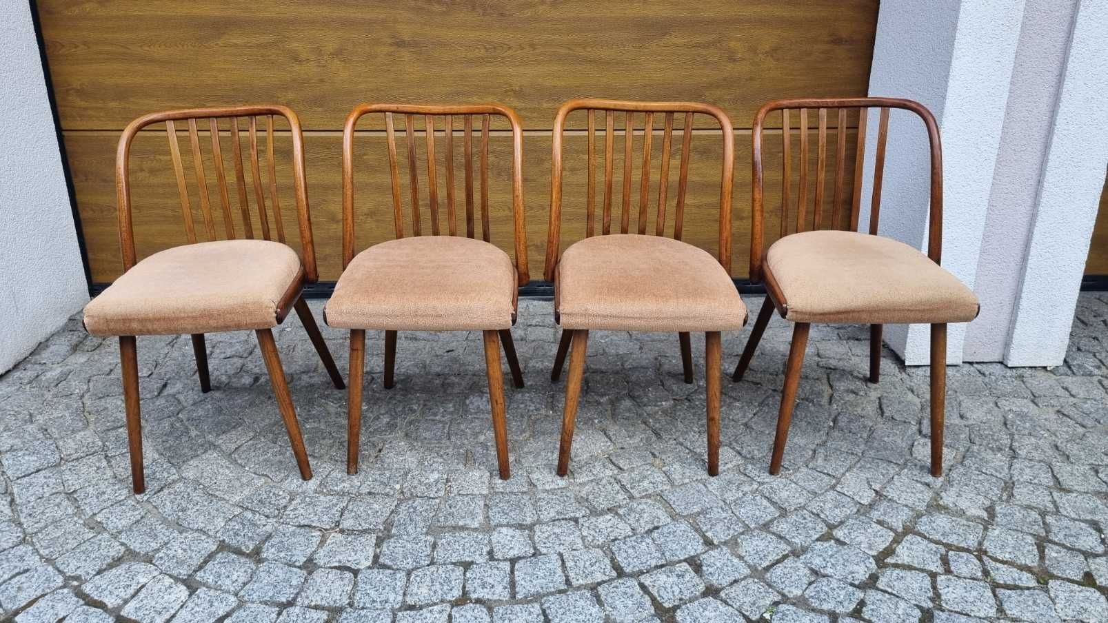 Jitona Stół Landsman 4x krzesło Suman Design PRL Lata 60 Czechosłowacj