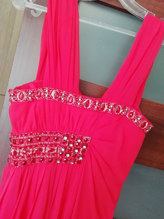 Sukienka Bicici r. S XS długa czerwona piękna suknia