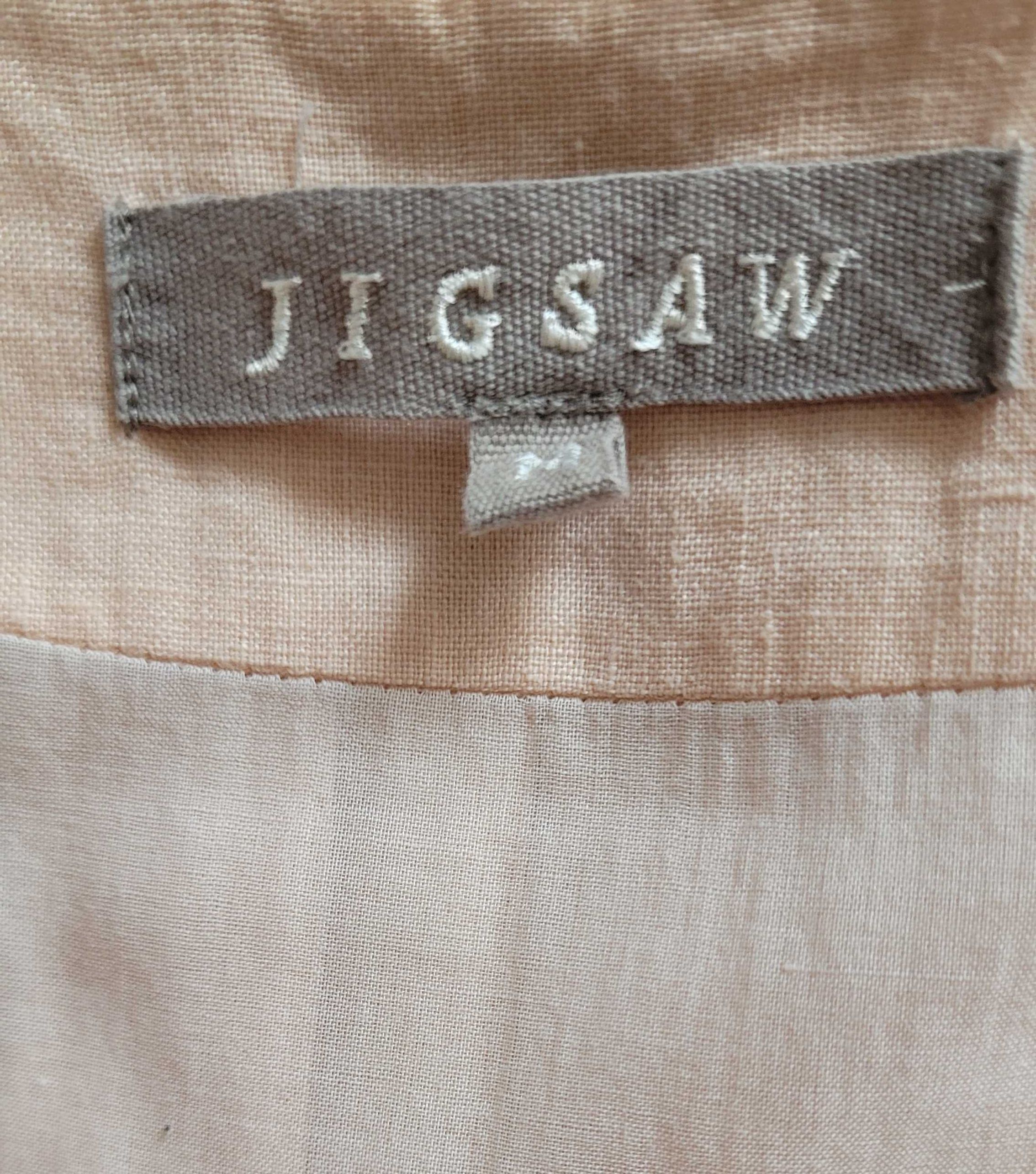 Morelowa 100% lniana sukienka M Jigsaw