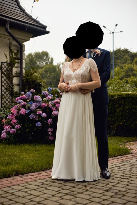 Suknia ślubna prosta, boho - Dama Couture