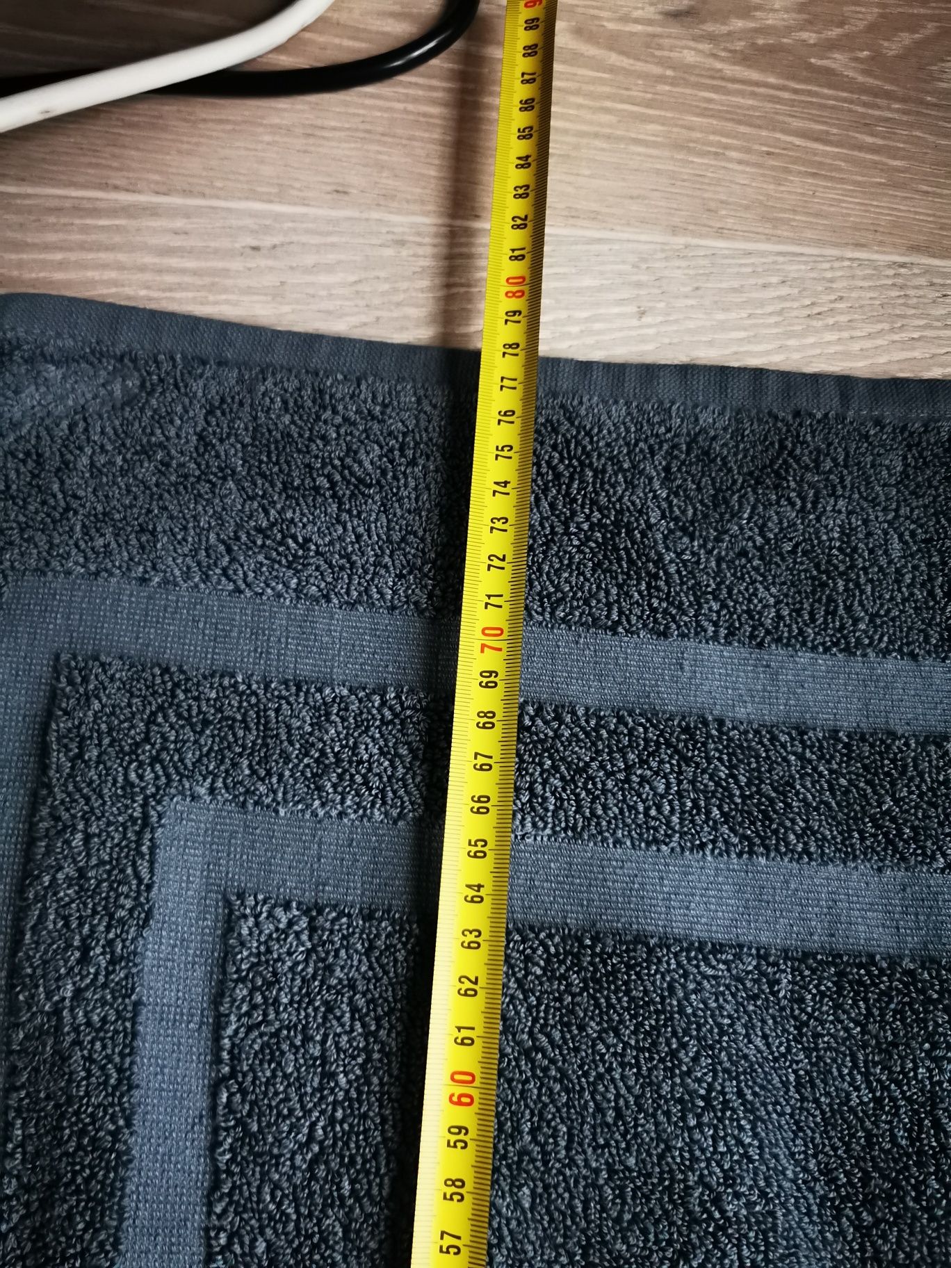 Ręcznik łazienkowy 78 x 48 x szary gruby komplet 2 sztuki