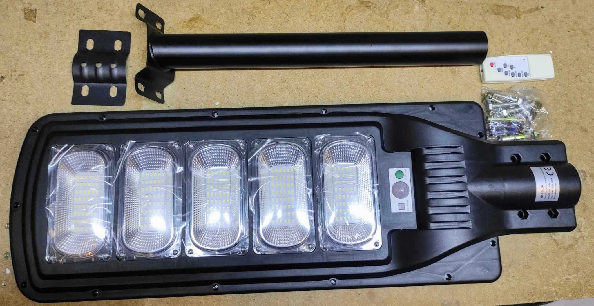 Lampa Solarna Uliczna LED 1800W czujnik ruchu+zmierzchu uchwyt GRATIS!