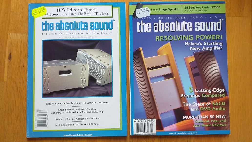 15 edições da revista de audio Absolute Sound