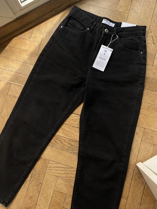 Bershka Mom jeans nowe z metką czarne 38