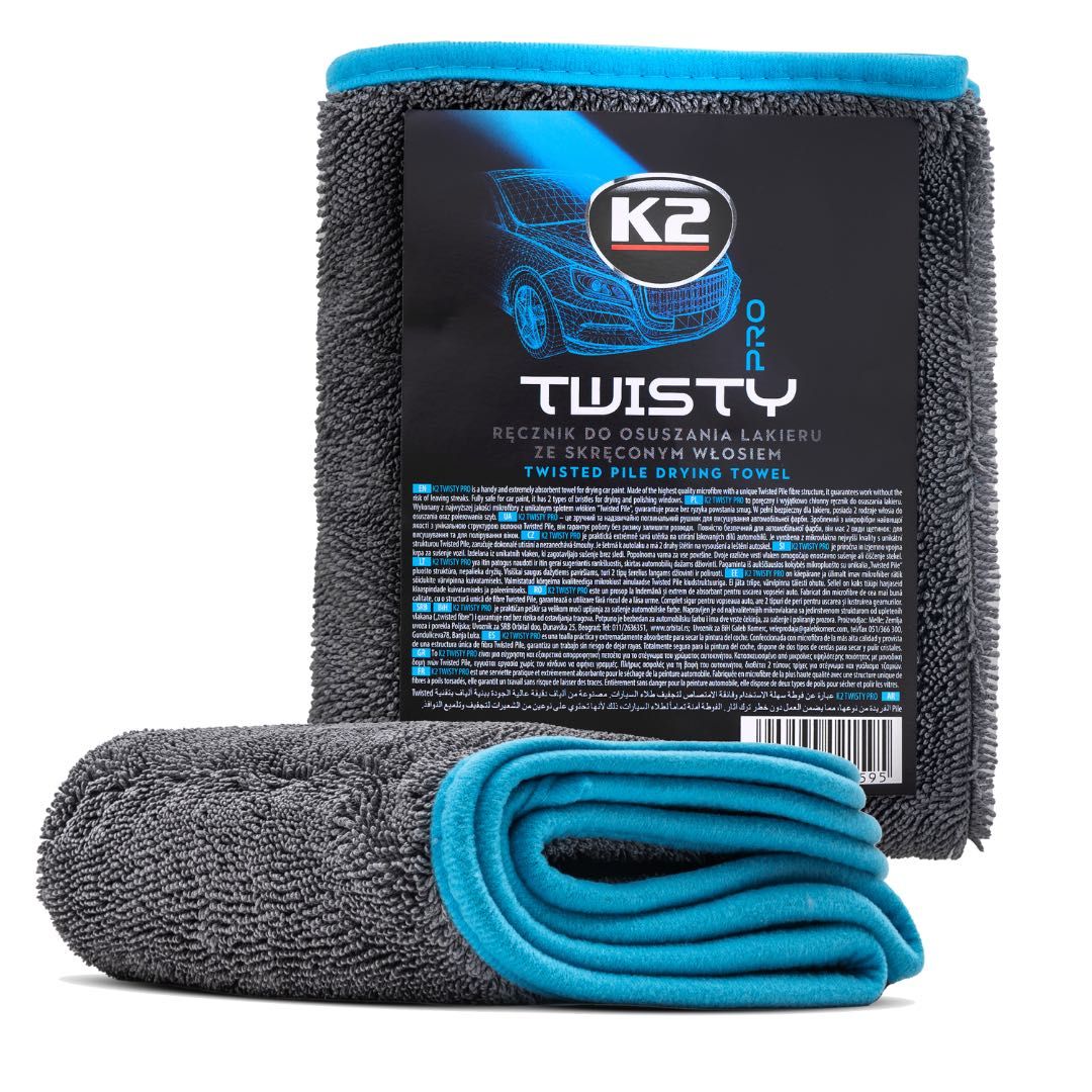 K2 TWISTY PRO Ręcznik do osuszania ze skręconym włosiem 40x60 cm D0224