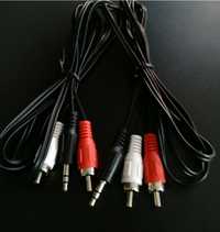 кабель тюльпаны наушники rca 3.5 jack 1.5 метра новый