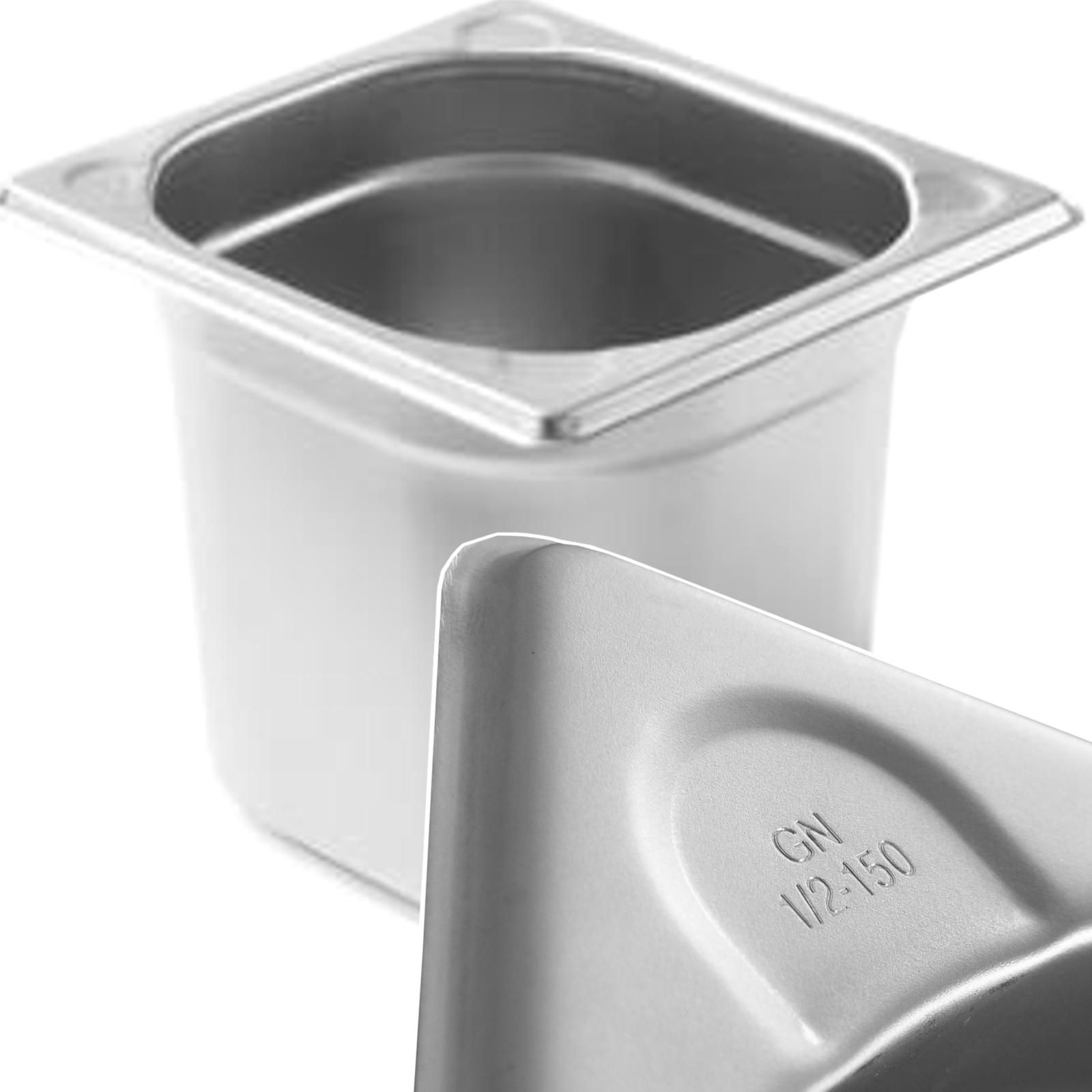 pojemnik gn 1/6 stalowy kitchen line wys.150 mm - hendi 806647