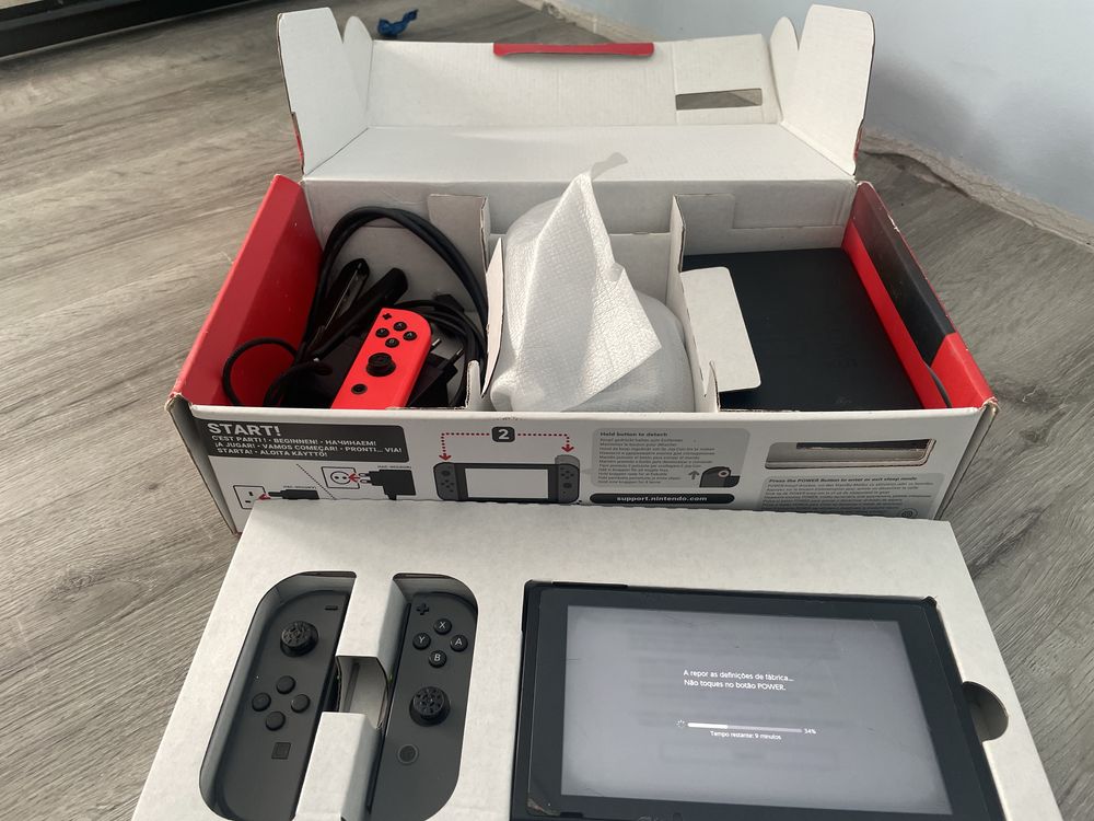 Nintendo Switch Original + Dock, Acessórios e Caixa – Funcional