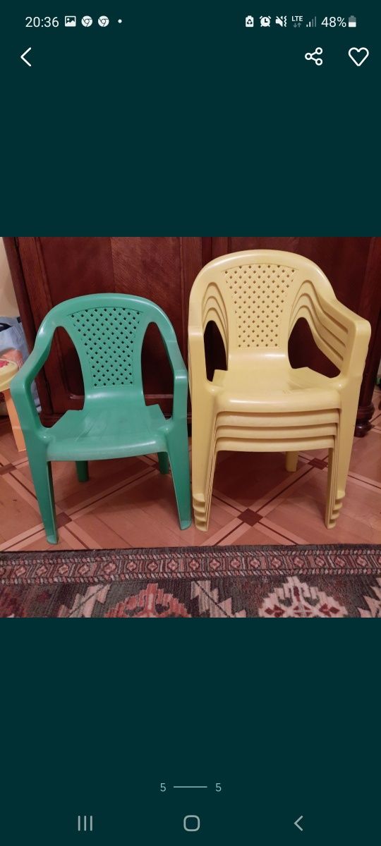 4 krzesełka dziecięce cena za całość
