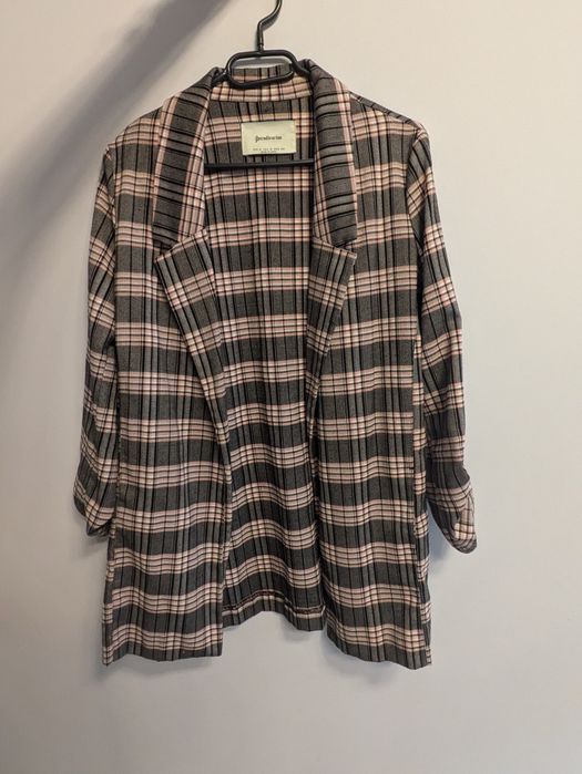 Marynarka żakiet Stradivarius S M w kratkę