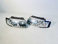 vw passat b5 lampy reflektory h1 led niexenon DRL prawa lewa