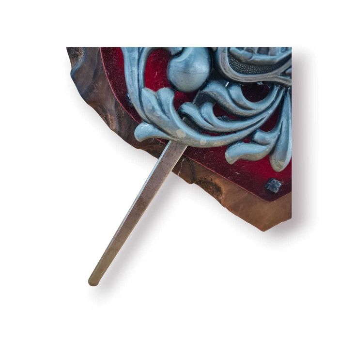 Escudo Heráldico Duas Espadas Cruzadas – Parede Medieval (38 cm)