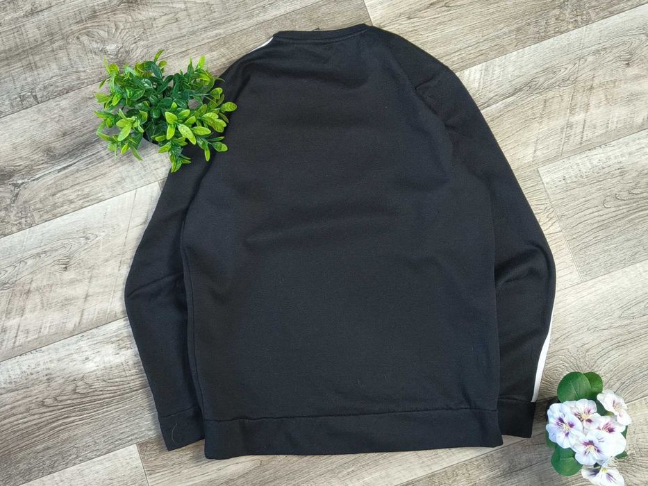 ADIDAS на лампасах світшот чоловічий оригінал чорний М