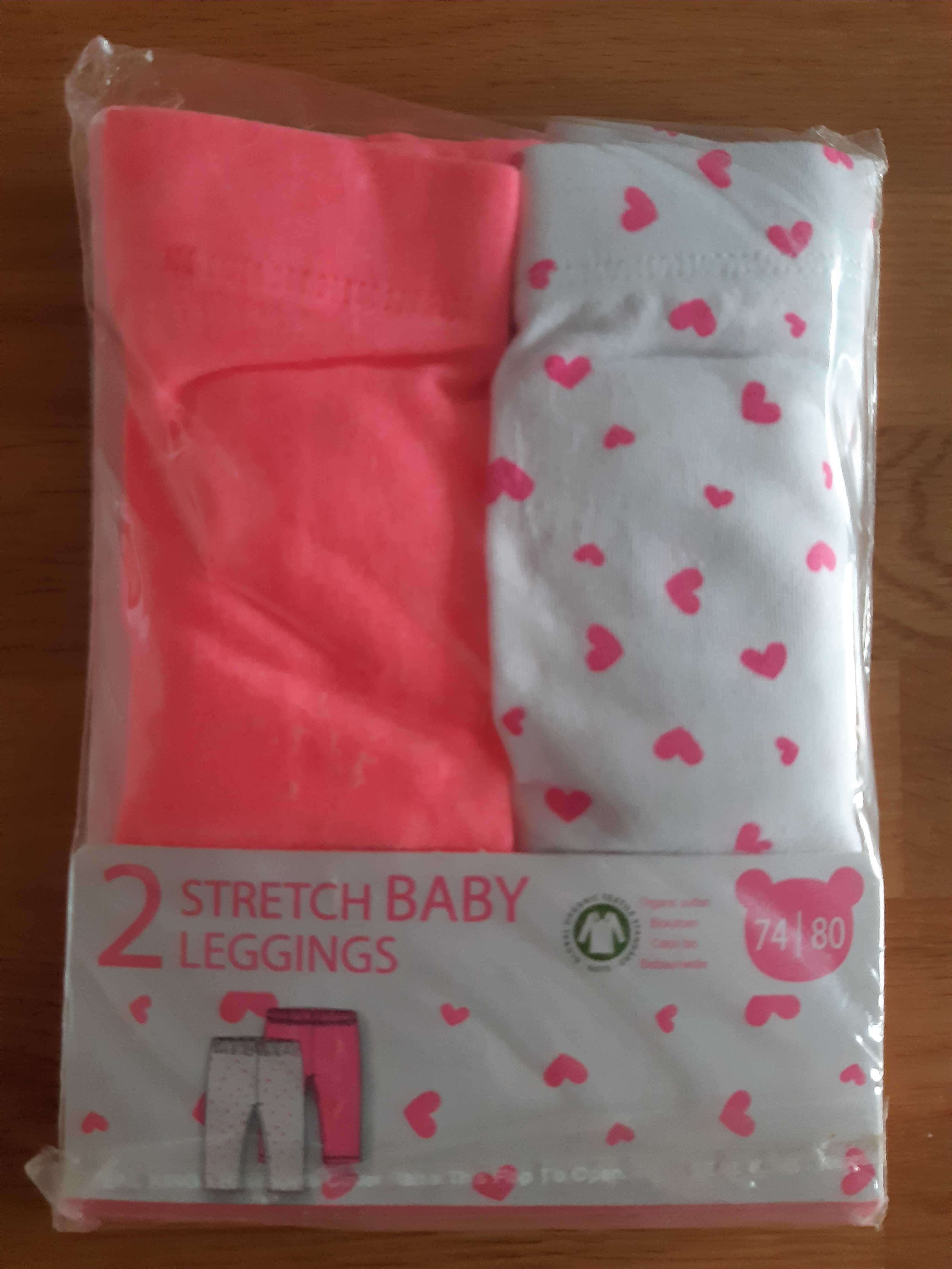 Legginsy 74/80 nowe x2