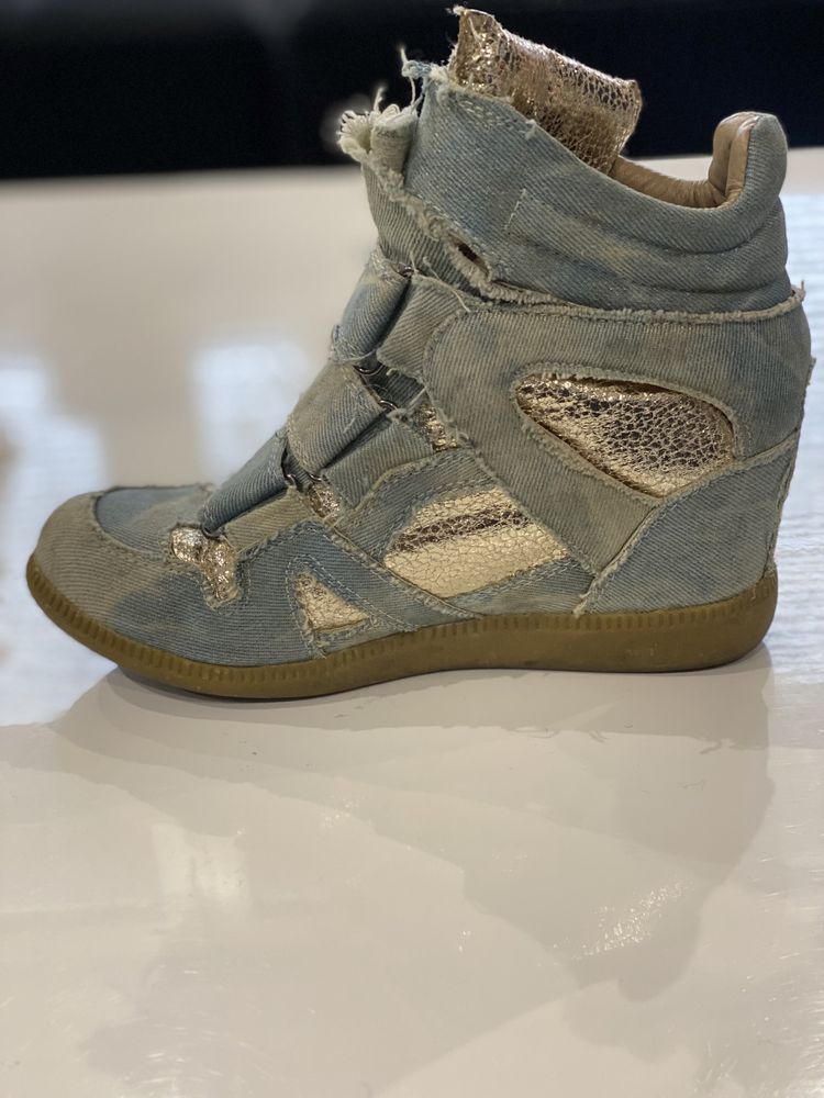 Buty sneakersy jak Isabell Marant jeansowe rozm 36 dl wkładki 23-24