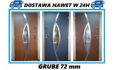 Drzwi zewnętrzne GRUBE 72mm model 