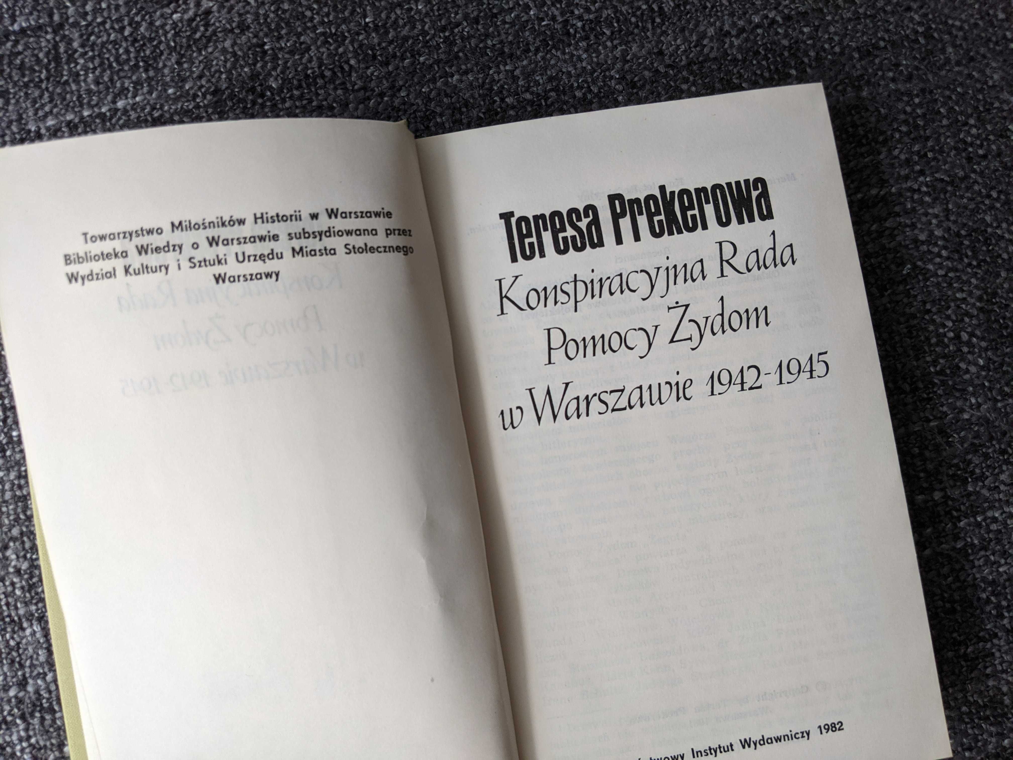 Książka: Konspiracyjna Rada Pomocy Żydom.. - Teresa Prekerowa