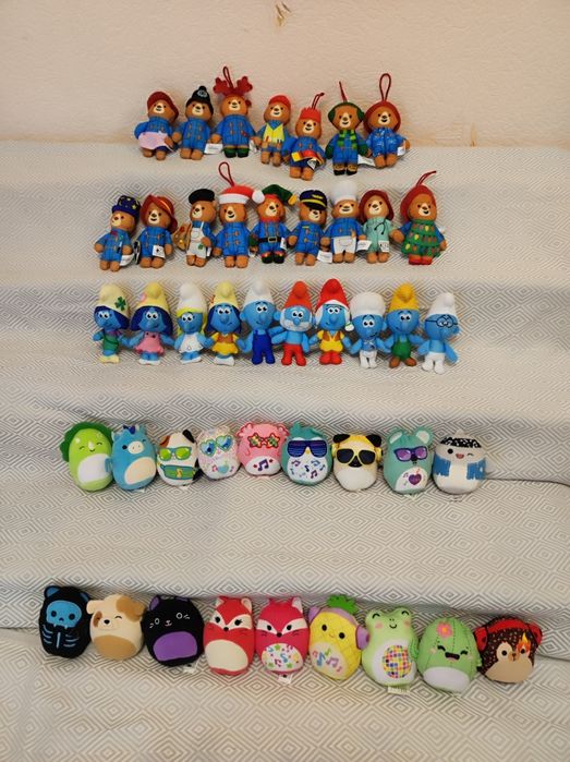 М'які іграшки Паддінгтон, Макдональдс, смурфики, Squishmallows, смурф